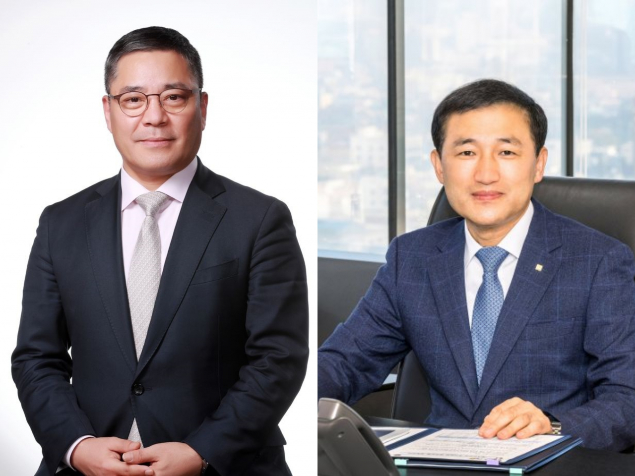 백종일 캄보디아 프놈펜상업은행장(왼쪽), 고병일 광주은행 부행장(오른쪽).[JB금융그룹 제공]