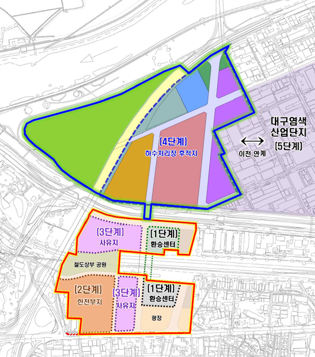 서대구 역세권 단계별 개발.[대구시 제공]