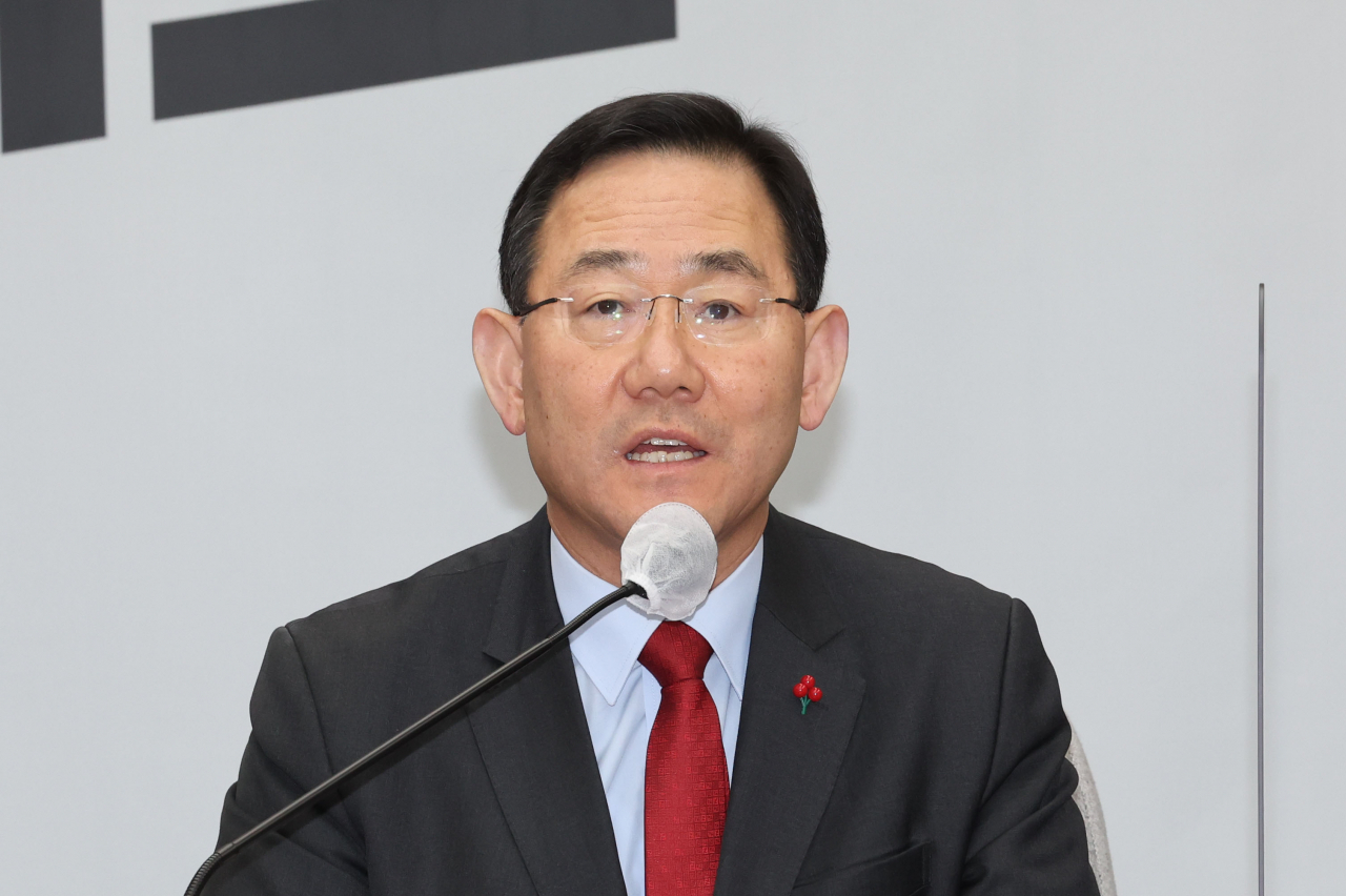 주호영 국민의힘 원내대표가 2일 오전 서울 여의도 국회에서 열린 원내대책회의에서 발언하고 있다. [연합]