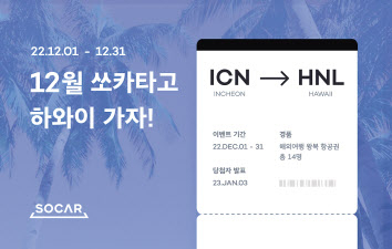 ‘쏘카타고 해외여행’행사 [쏘카 제공]