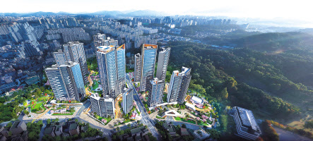 서울시 강동구 길동에 위치한 삼익파크아파트 재건축 조감도. [대우건설 제공]