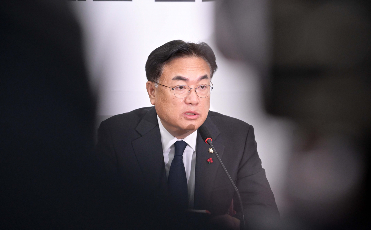 정진석 국민의힘 비대위원장이 5일 오전 서울 여의도 국회에서 열린 비상대책위원회의에서 모두발언을 하고 있다. 이상섭 기자