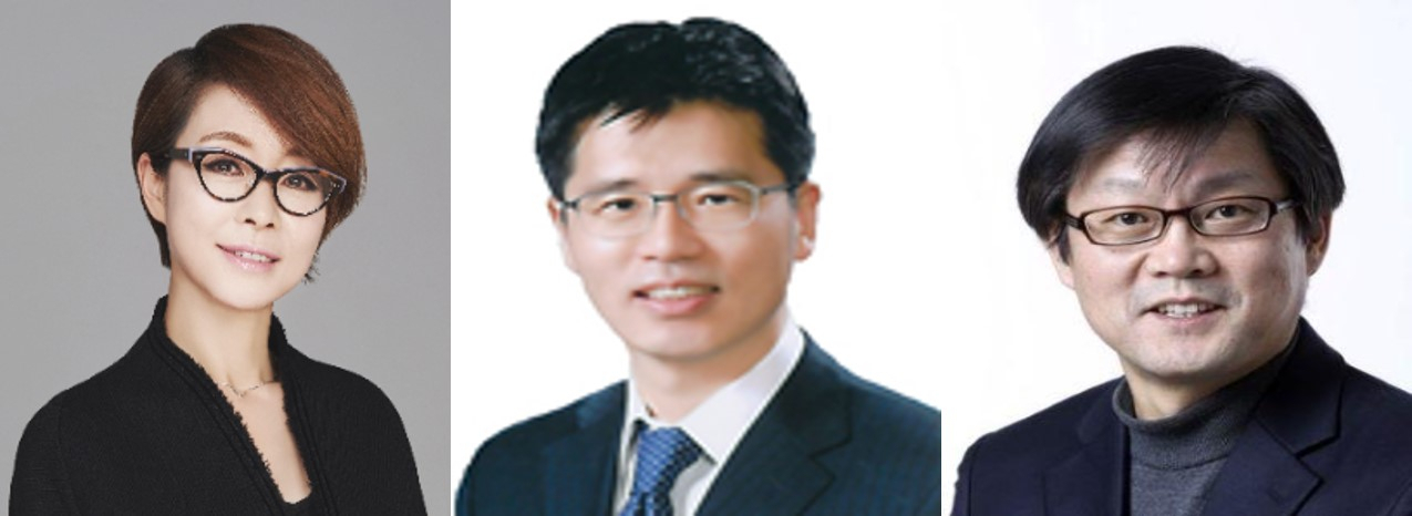 (왼쪽부터) 이영희 삼성전자 DX부문 글로벌마케팅실장 사장, 백수현 삼성전자 DX부문 커뮤니케이션팀장 사장, 박승희 삼성전자 CR담당 사장. [삼성전자 제공]