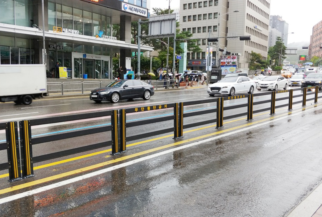 시내 도로 4곳에 설치 예정인 중앙분리대. [서울시 제공]