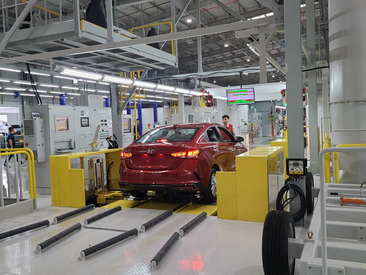 Hyundai Thanh Cong Vietnam Auto Manufacturing’s second factory in Ninh Binh province, Vietnam. (The Korea Herald/ Jung Min-kyung)