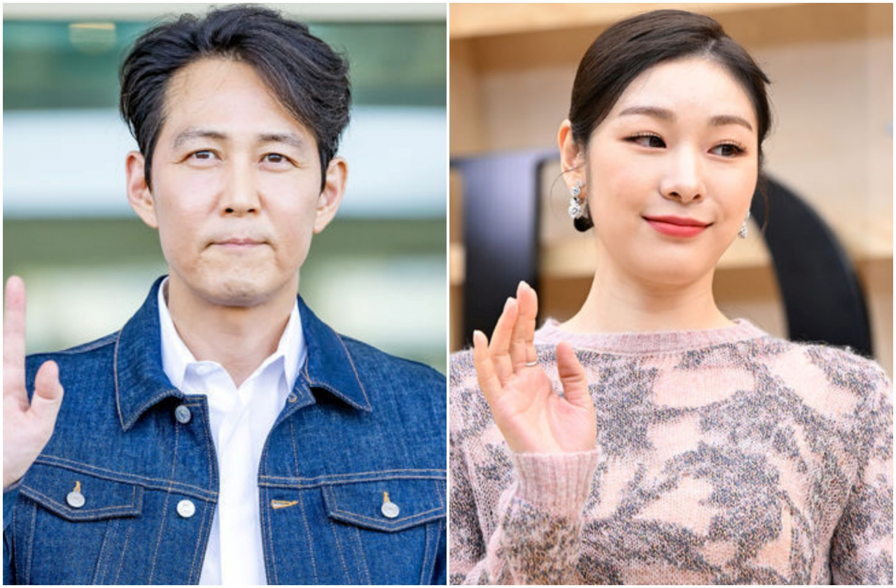 이정재(왼쪽)-김연아. [OSEN]