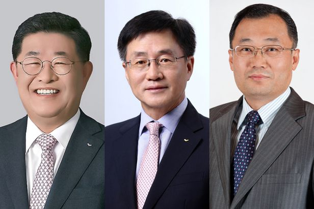이상은(왼쪽부터) 세아창원특수강 신임 대표이사 사장, 김동규 세아씨엠 신임 부사장, 김용진 세아베스틸 신임 부사장.[세아그룹 제공]