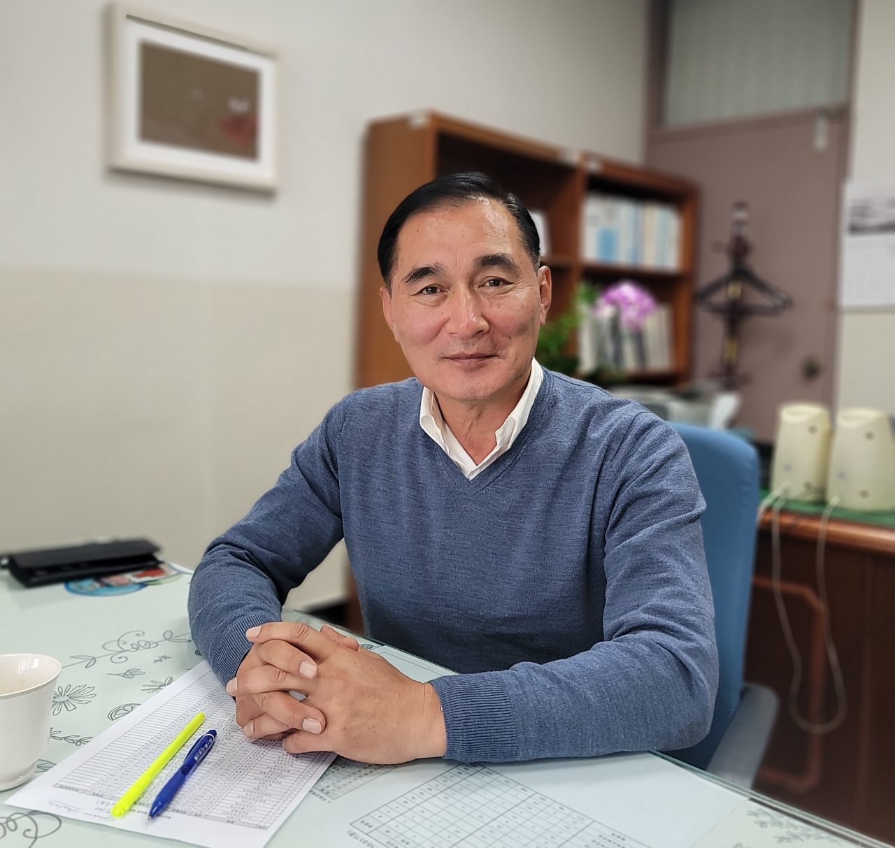 신석민 경남도체육회장 후보. [사진=임순택 기자]