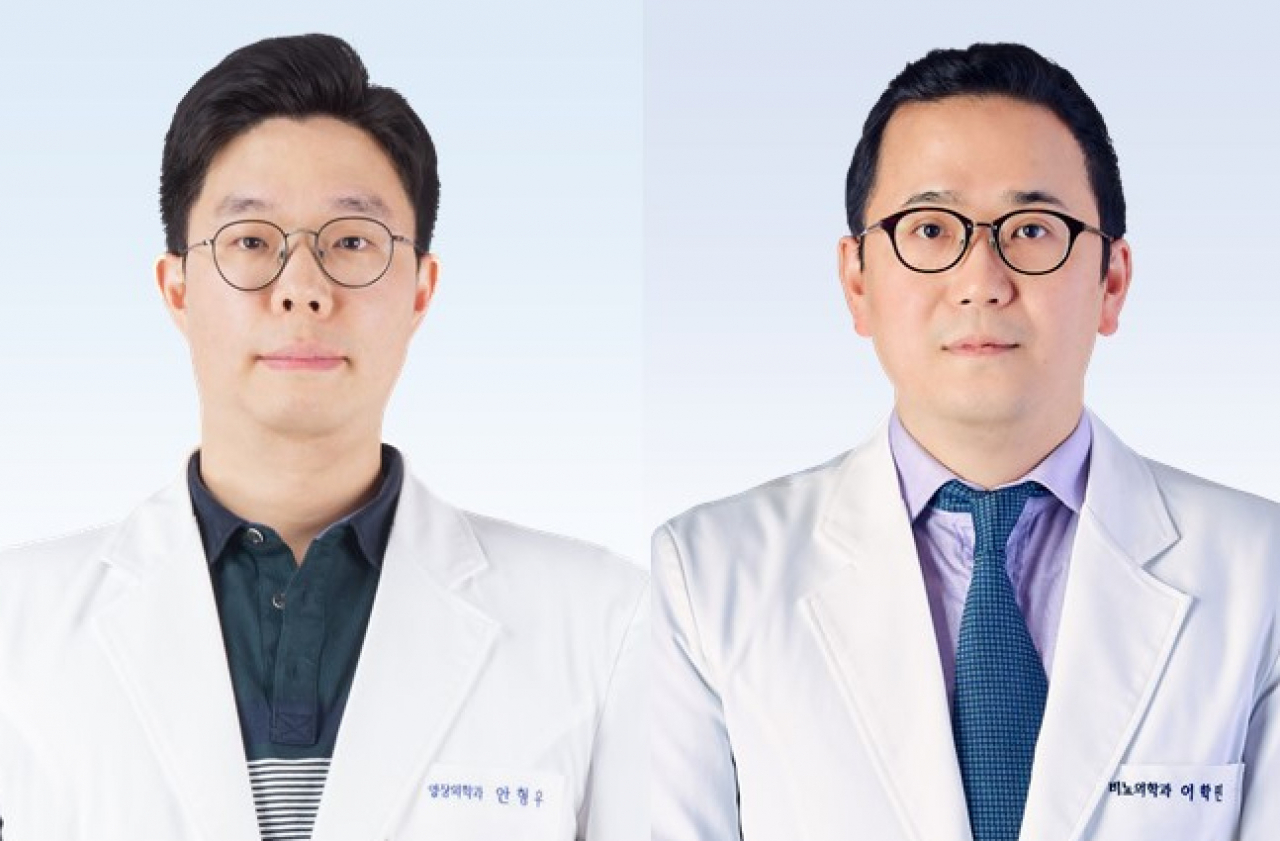 분당서울대병원 영상의학과 안형우 교수(좌), 비뇨의학과 이학민 교수(우)