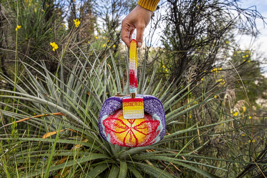 Gabriela Hearst's hand crocheted bag made in collaboration with Madres Y Artesanas Tex (Handsome)
