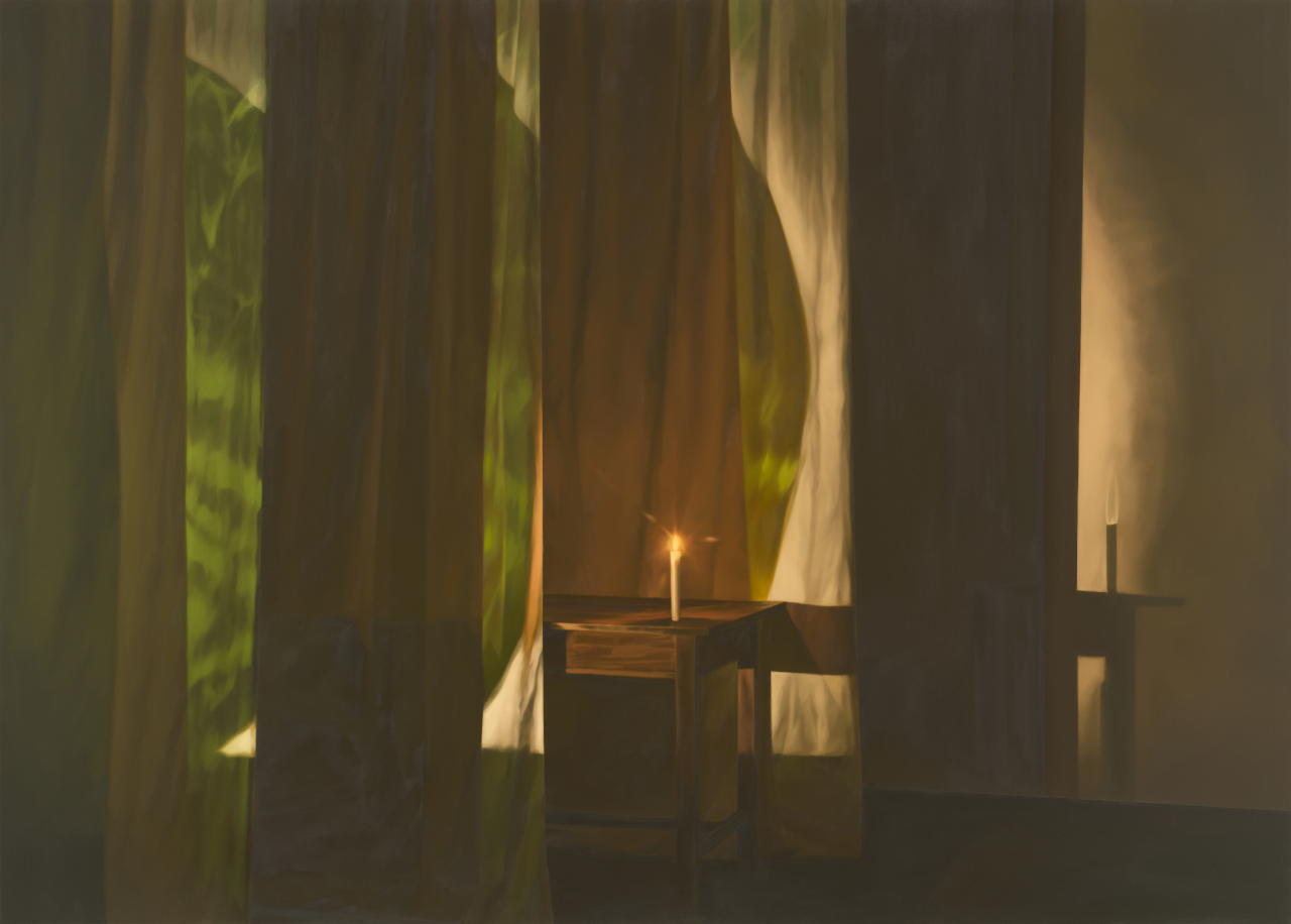 정보영, Flowing and pause (R), 162x227.5cm, Oil on canvas, 2022 [이화익갤러리 제공]