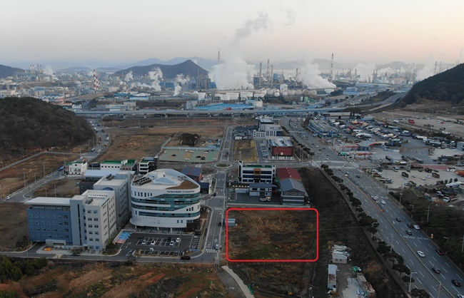 여수산단 입구 작업복 세탁소 위치도. [여수시 제공]