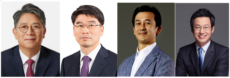 곽재선(왼쪽부터) 쌍용자동차 회장, 송호성 기아 사장, 김병수 GM 미디어커뮤니케이션 담당장, 서영진 이오스커뮤니케이션 대표. [자동차기자협회 제공]