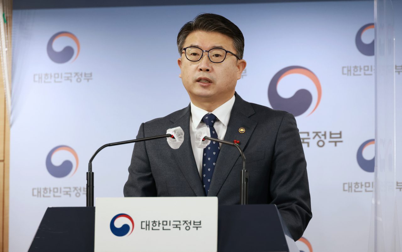 장상윤 교육부 차관이 22일 정부서울청사에서 2022 개정 초·중등학교 및 특수학교 교육과정을 발표했다.[교육부 제공]