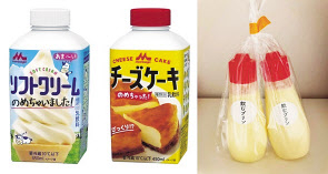 마시는 소프트크림·치즈케이크(왼쪽)와 마시는 푸딩. [각사 홈페이지 캡처]