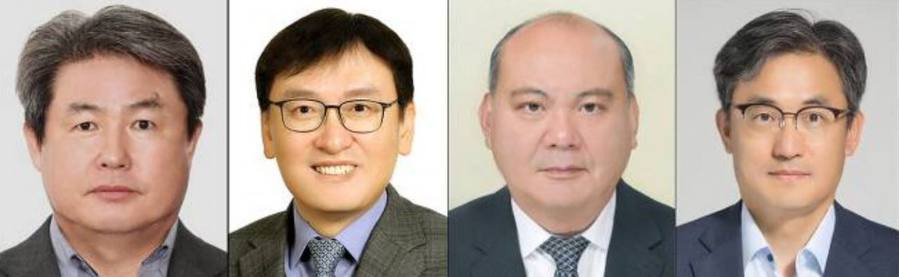 (왼쪽부터) 정종표 DB손해보험 대표이사 사장, 곽봉석 DB금융투자 대표이사 사장, 조기석 DB하이텍 파운드리사업부 대표이사 사장, 황규철 DB하이텍 브랜드사업부 대표이사 사장 [DB그룹]