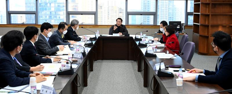 인천경제자유구역청은 27일 송도G타워에서 2023년도 주요업무계획을 개최하고 있다.