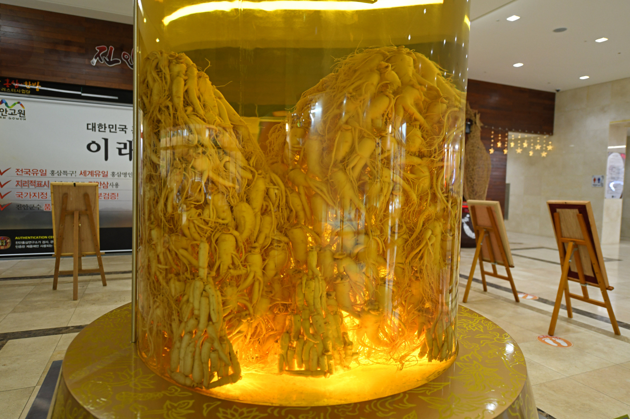 마이산을 형상화한 홍삼꾸러미