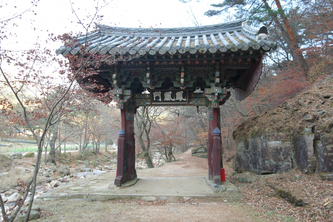 최근 국가 보물로 지정된 문경 봉암사 봉황문