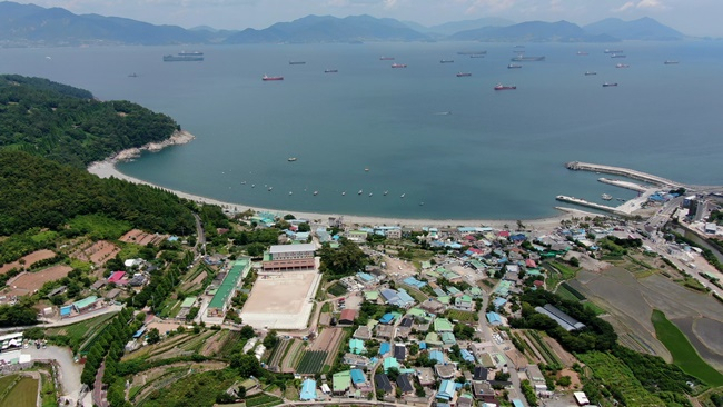 여수시 만흥지구 전경.