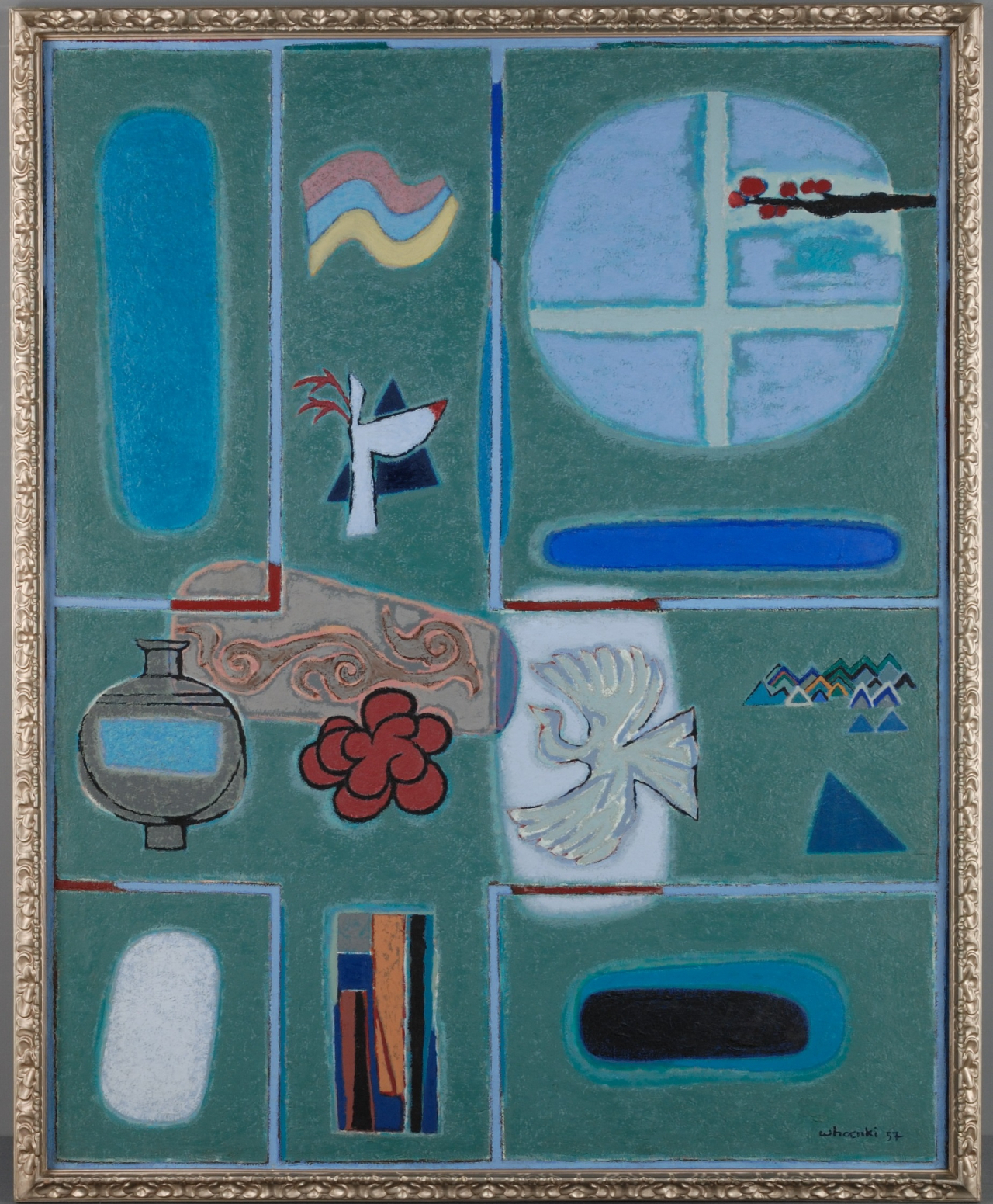 김환기, 영원의 노래, 1957, 캔버스 유채, 162.4x130.1cm [삼성문화재단 제공]