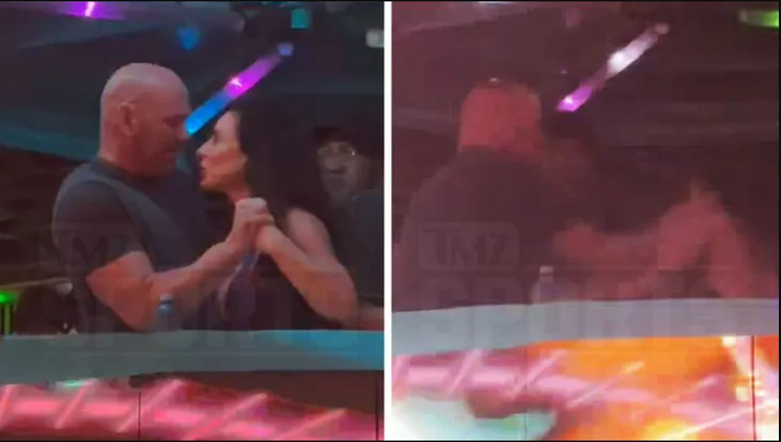 데이나 화이트 UFC회장(53)이 아내와 부부싸움을 벌이다 손찌검하는 모습. [TMZ 영상 캡쳐]
