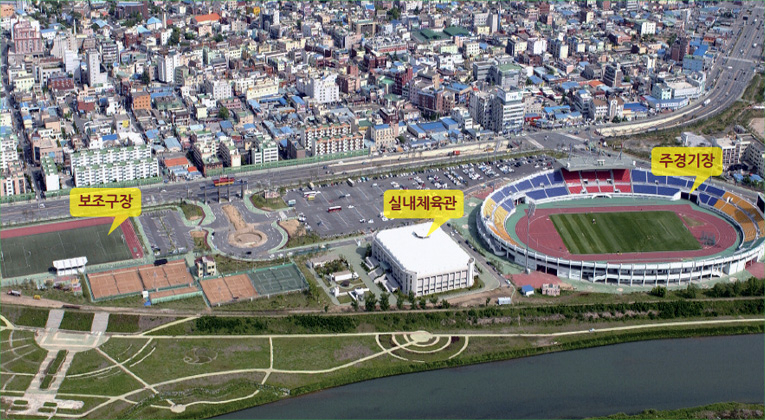 경남 양산종합운동장 체육시설 현황. [사진=양산시체육회 홈페이지]