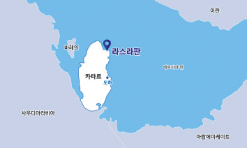 카타르 RLPP 에틸렌 플랜트 위치도.