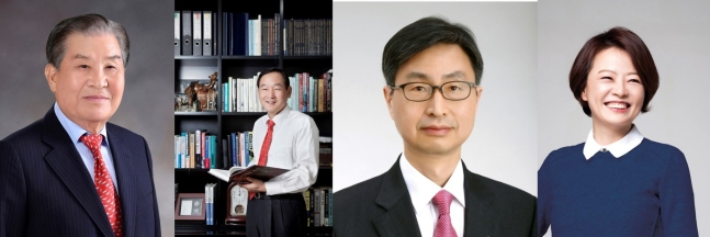 신항철(왼쪽부터) 경기일보 대표이사 회장, 이우헌 컴앤에스 대표이사, 최재해 감사원장, 진선미 국회의원. [성균관대 제공]