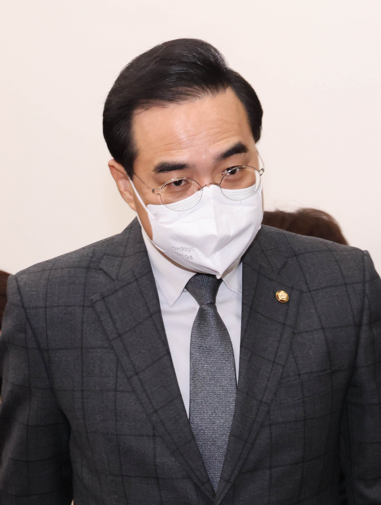 박홍근 더불어민주당 원내대표가 10일 국회에서 열린 원내대책회의에 참석하고 있다. [연합]