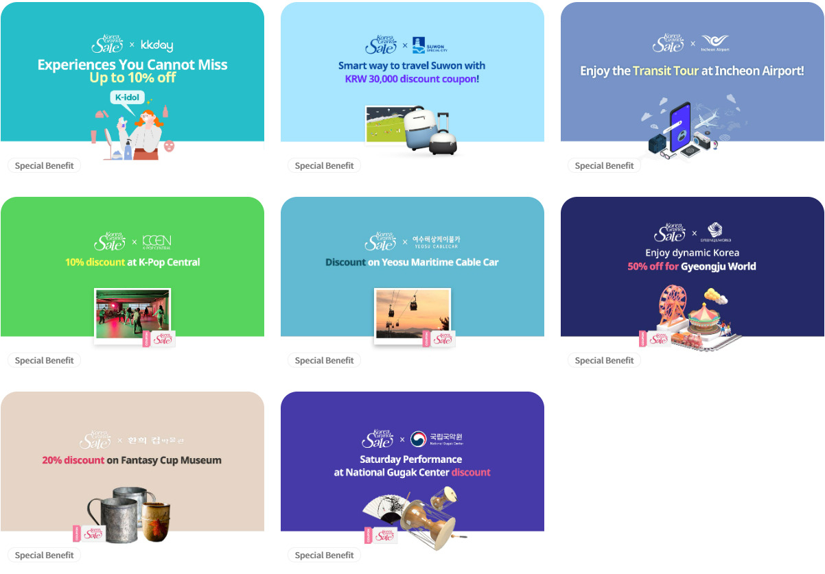 List of promotions in "Korea Grand Sale 2023." (Korea Grand Sale 2023 official website)