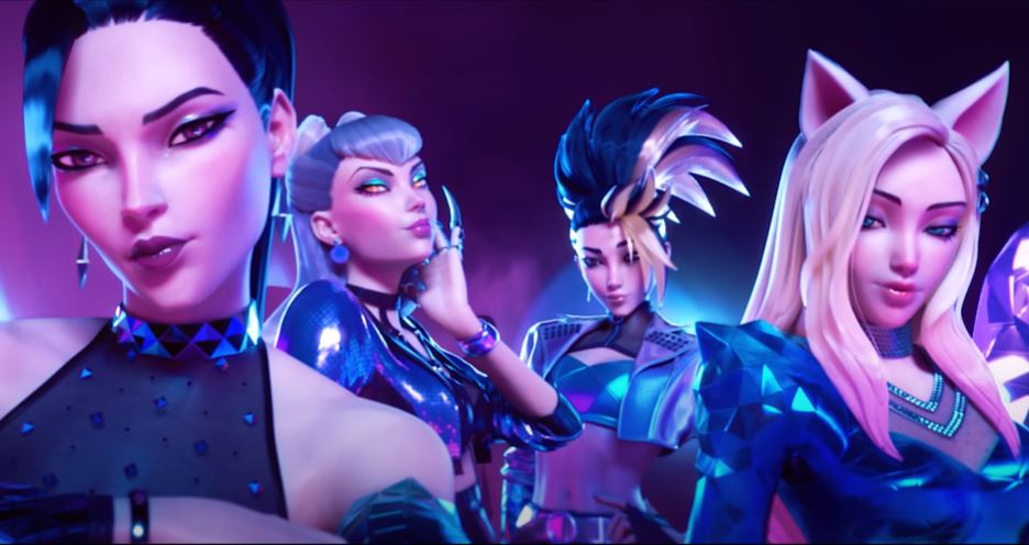 라이엇게임즈가 온라인게임 ‘리그 오브 레전드(LOL)’의 게임캐릭터를 모아 만든 가상 걸그룹 ‘K/DA’. [K/DA 공식 유튜브 채널]