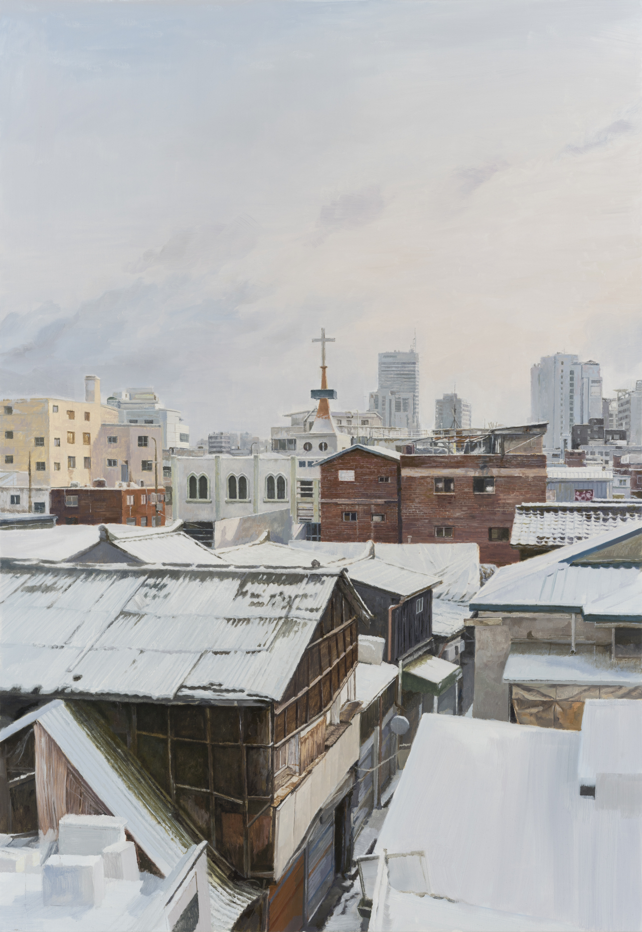 정재호, 마지막 겨울 IV, 2022, 캔버스에 오일, 162 x 112 cm [초이앤초이 갤러리 제공]