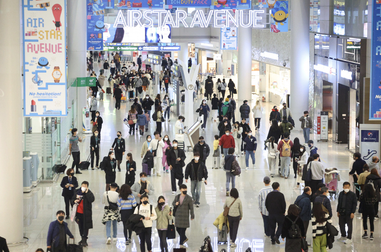 인천국제공항 제1터미널 면세구역. [연합]