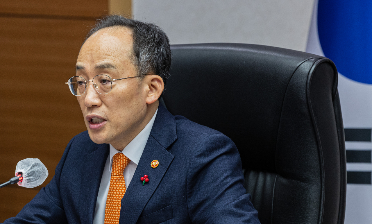 사진은 지난 13일 오전 서울 종로구 정부서울청사에서 열린 2023년 중앙지방정책협의회 및 확대 시도경제협의회에 참석해 재정 집행과 관련한 발언을 하고 있는 추경호 경제부총리 겸 기획재정부 장관. [연합]
