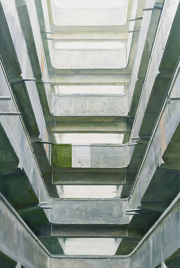 정재호, 동대문 아파트, 2022, 캔버스에 오일, 194 x 130.3 cm.[초이앤초이 갤러리 제공]