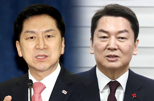 김기현 의원(왼쪽)과 안철수 의원(오른쪽) [연합]