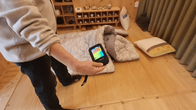 [영상]편백온돌 구들 온도 테스팅. 초전도 발열시스템 특허기술이 들어간 히트파이프로 난방비를 절감할 수 있다.