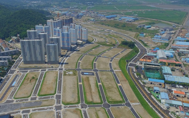 광양시 광영동·의암지구 택지개발 현장.