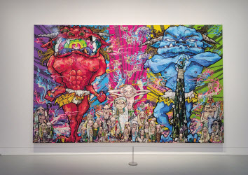 붉은 요괴, 푸른 요괴와 48 나한, 2013, 부산시립미술관 2023 무라카미좀비전 전시전경. [헤럴드DB]