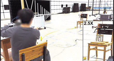 김용대 교수 연구팀이 협대역 전자기파를 활용해 드론을 무력화시키는 기술을 시연하고 있다. [KAIST 제공]
