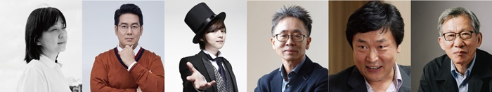 사진 왼쪽부터 한강 작가, 장동선 대표, 최현우 마술사, 서은국 교수, 김누리 교수,유홍준 석좌교수.