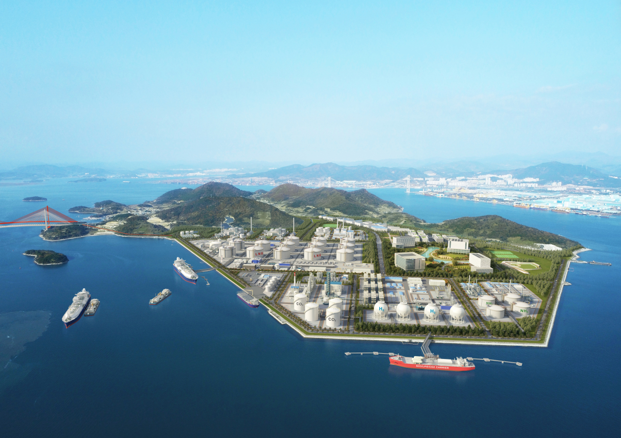 묘도(猫島) 탄소중립 에너지 클러스터(안). [한양 제공]