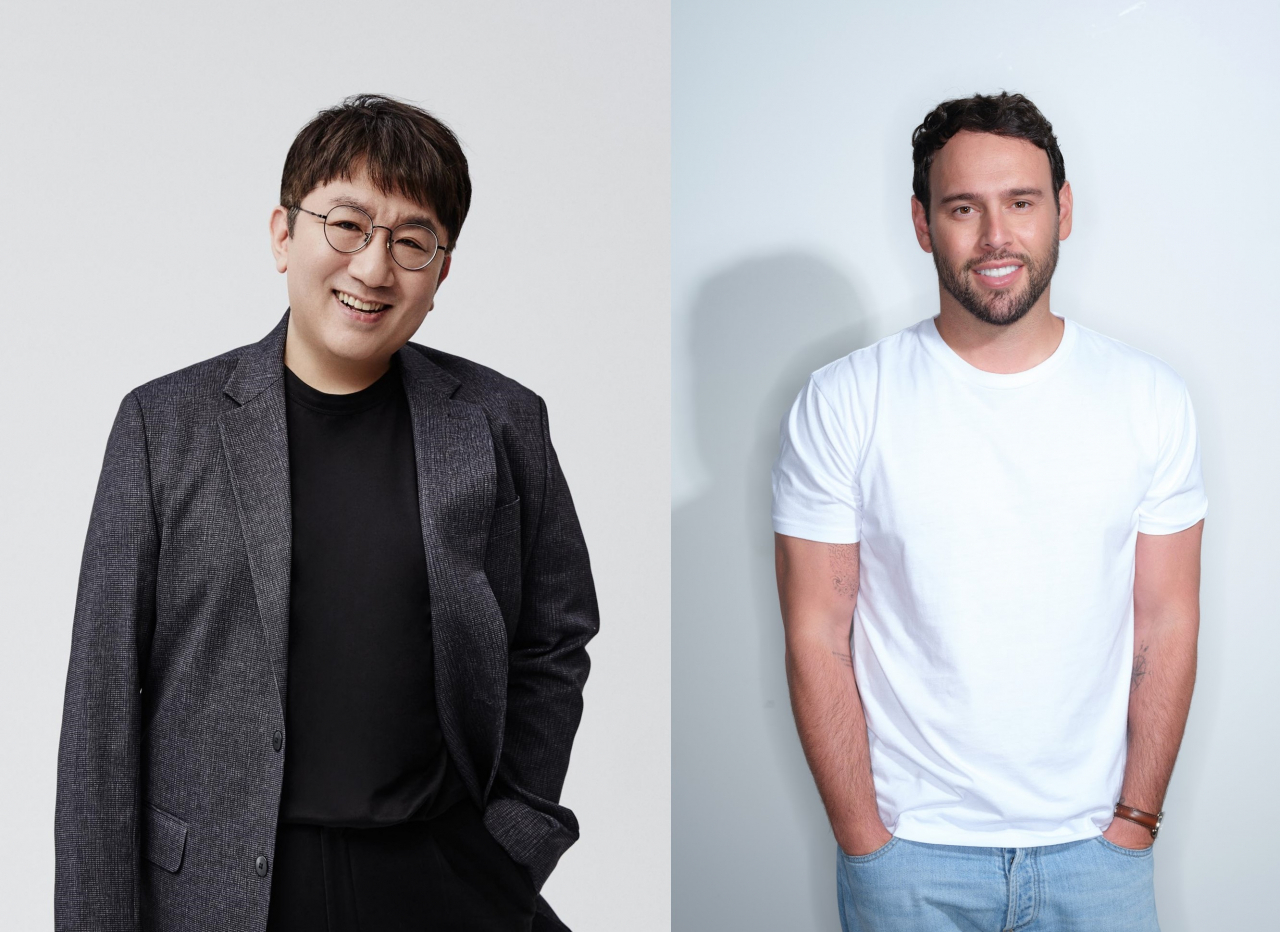 방시혁, 스쿠터 브라운 [하이브 제공]