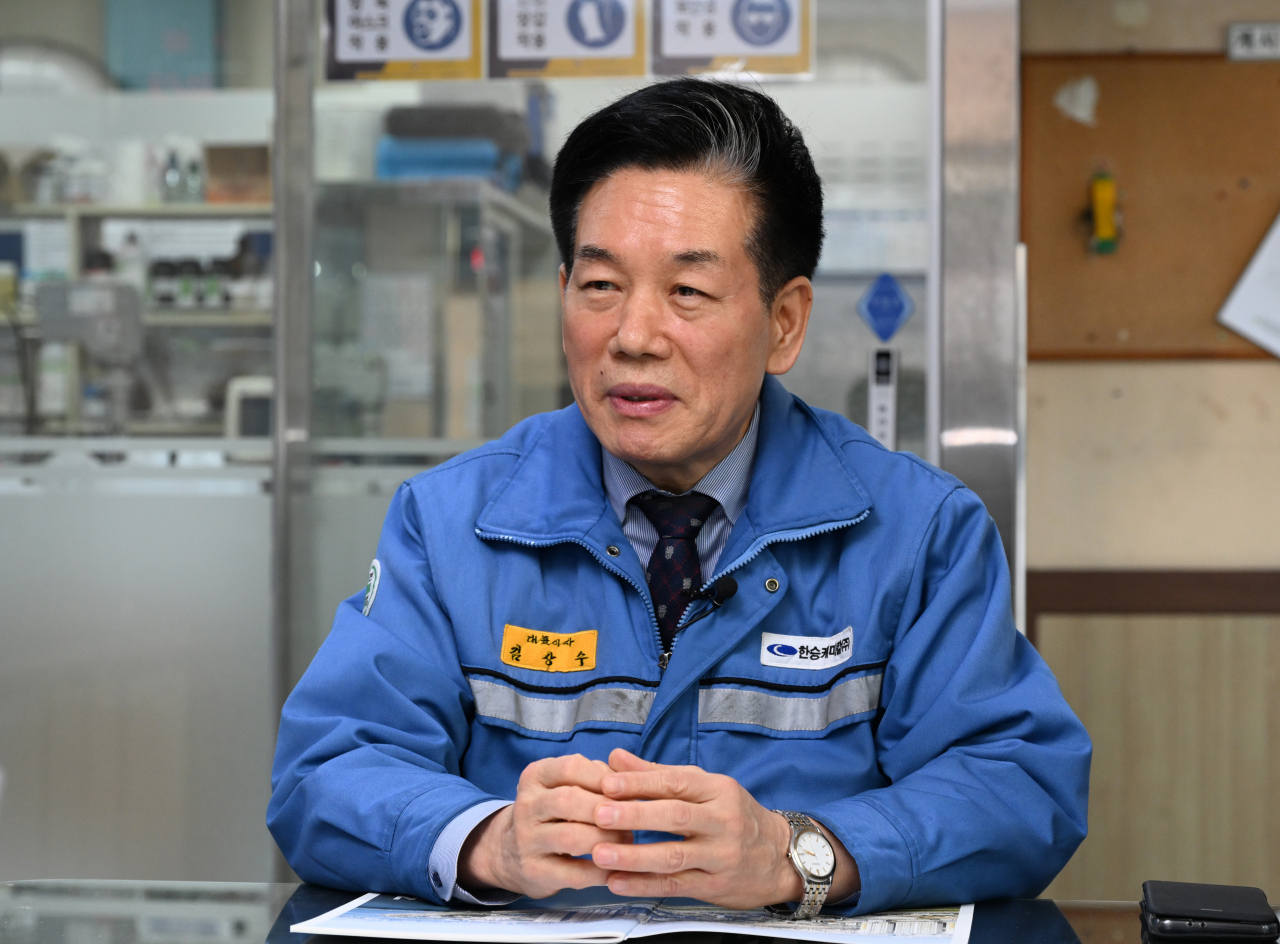 김상수 한승케미칼 대표이사가 지난 1월 30일 경상북도 포항시 한승케미칼 본사에서 헤럴드경제와 인터뷰를 하고 있다. 임세준 기자