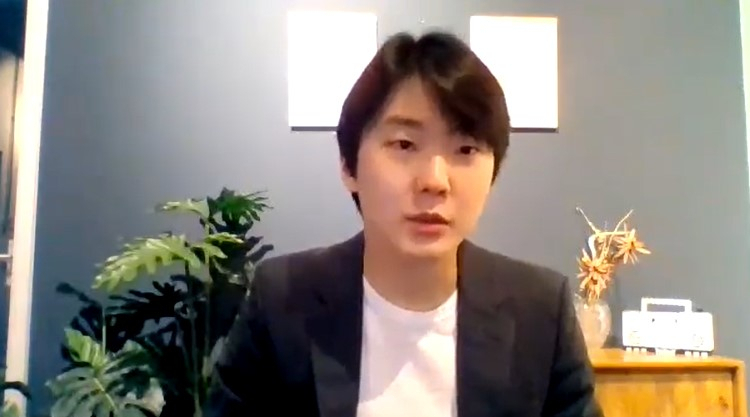 피아니스트 조성진의 '헨델 프로젝트' 음반 발매 기념 온라인 기자간담회. [유니버설뮤직 제공]