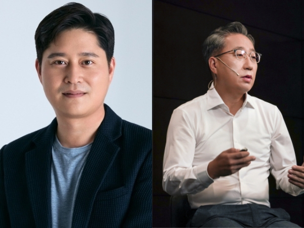 신원근(왼쪽) 카카오페이 대표와 윤호영 카카오뱅크 대표