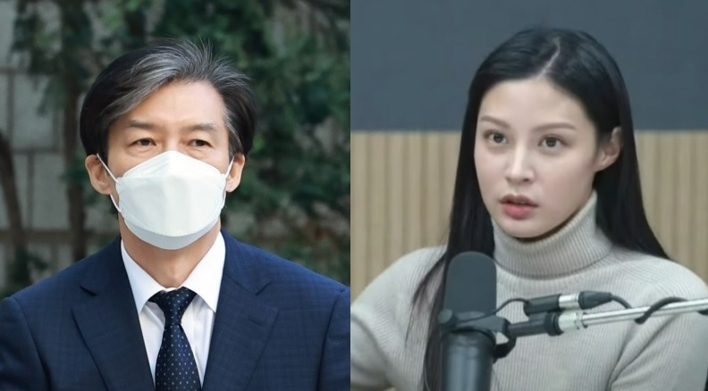 조국 전 법무부 장관과 딸 조민 씨. [연합·뉴스공장 캡처]