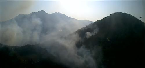 전남 고흥 점암면 산불[산림청 제공]