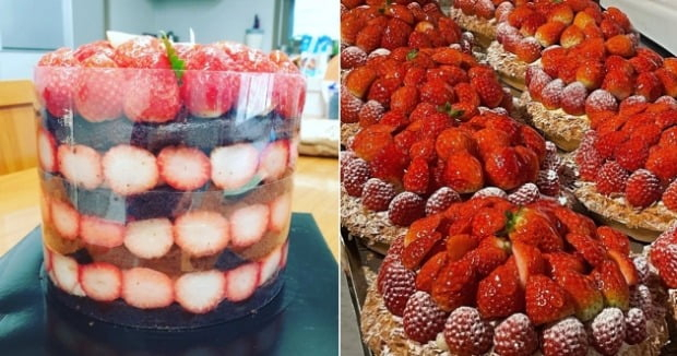 성심당 딸기케이크와 타르트 [성심당 인스타그램]